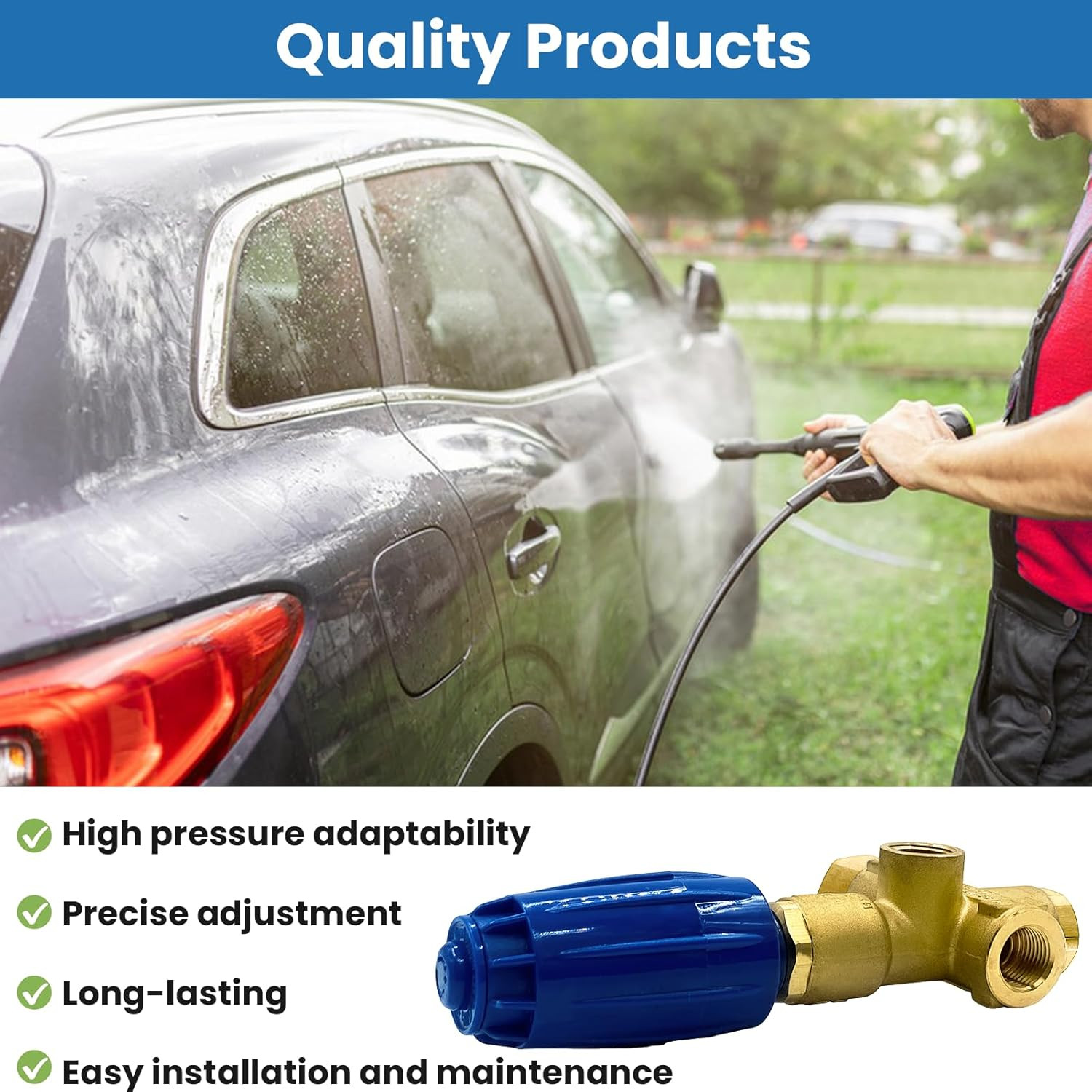 Upgraded V.B 85/310 Unloader Valve Pressure Washer Pump with Knob, Replace for Y