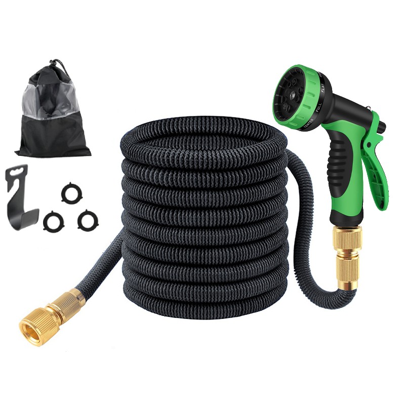 25ft, 50ft, 75ft, 100ft, Expanding Water Hose No-Kink Garden Hose with Nozzle