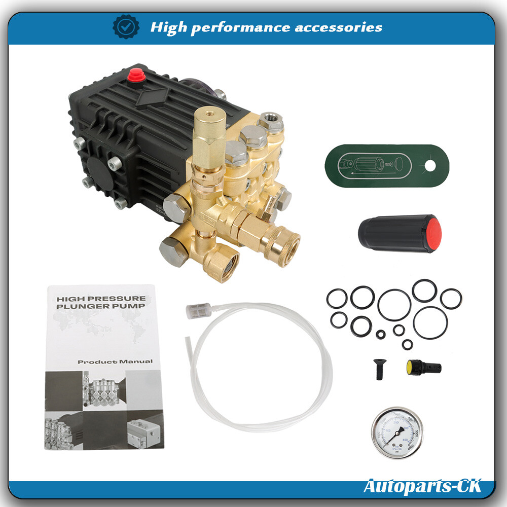 3600 PSI Pressure Power Washer Pump 24mm Solid Shaft 4.9GPM Belt Drive