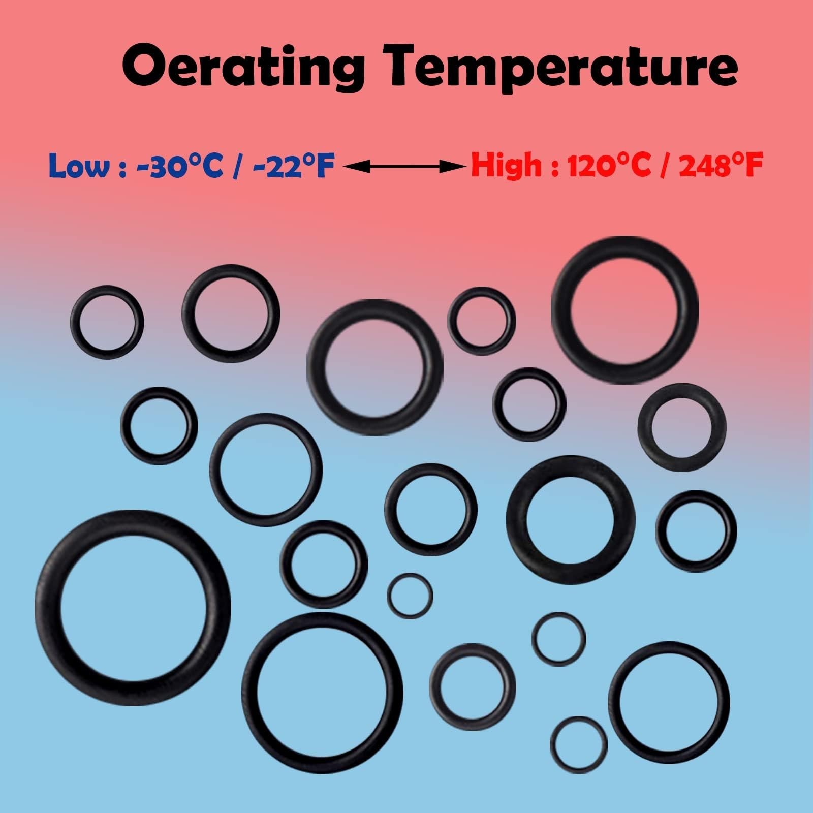 1540 Pcs Metric Nitrile Rubber O-Ring Assortment Kit for Plumbing & Automotive R