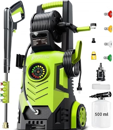 FOTING 5000 MAX PSI PRESSURE WASHER 2026 NEW TOUCH SCREEN 8 LEVEL – YELLOW
