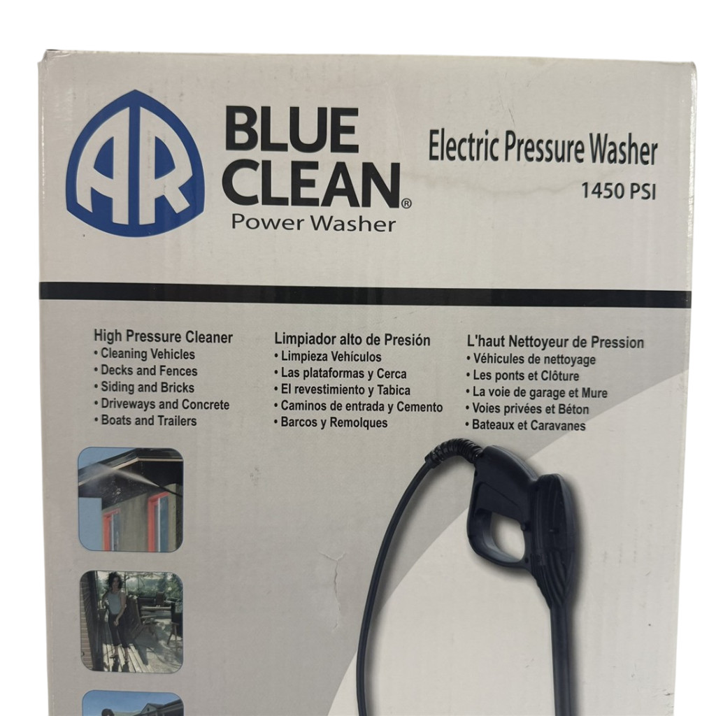 AR Blue Clean NEW Electric Pressure Washer Cleaner 1960 CU 1450 PSI Complete Kit