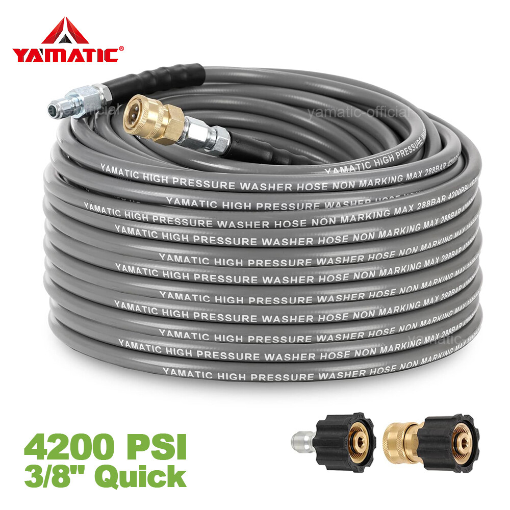 YAMATIC 4200 PSI 1/4″ Power Washer Hose for Hot Water 3/8″ Quick Connector
