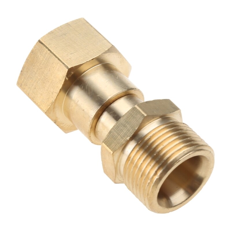 Industrial High Pressure Washer Rotating Joint Connector M22 360 Degree Rotation