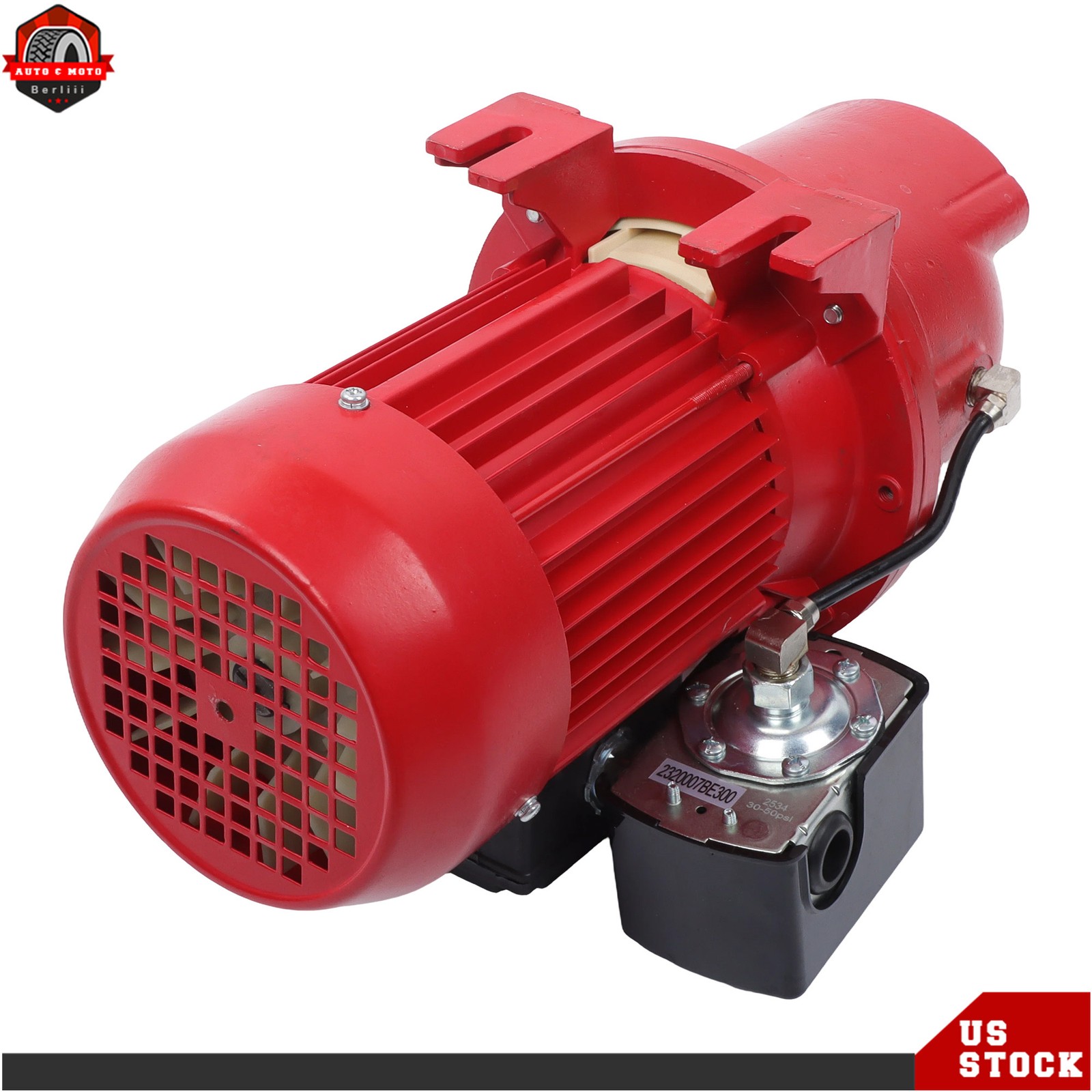 Cast Iron Shallow Well Jet Pump 3/4 HP 13 GPM, 115/230V Dual Voltage, Red