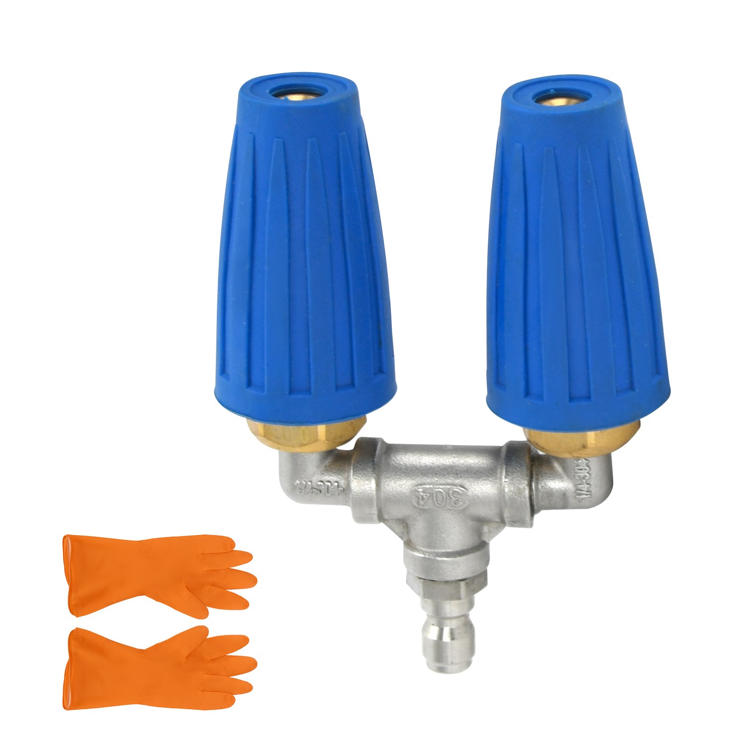 Rotating Dual Turbo Nozzle for Pressure Washer 1/4″ Quick Connect 4-6 GPM