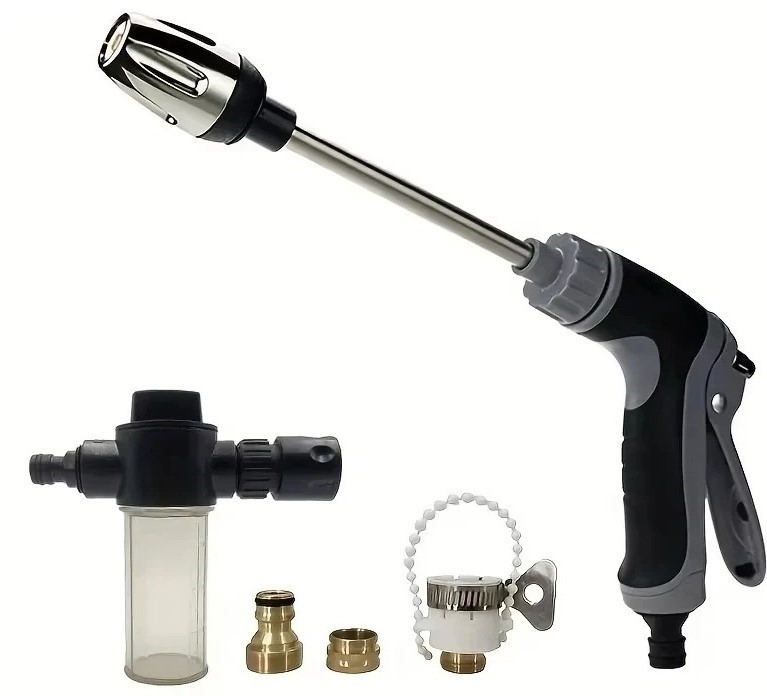 Cordless Cleaning Device Converts Garden Hose to Pressure Washer