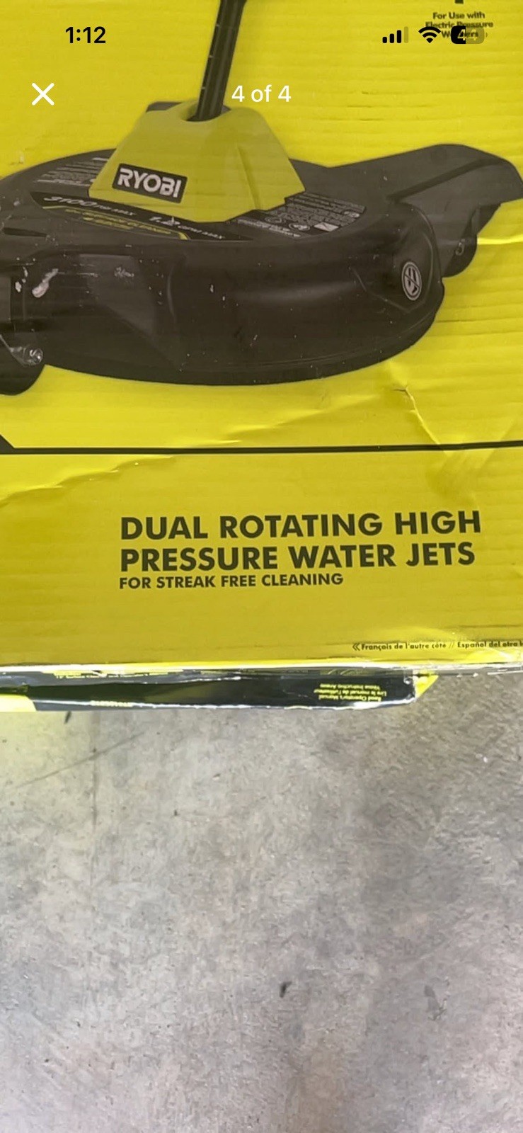 New RYOBI 12″ Surface Cleaner has up to 3100 PSI and 1.2 GPM.