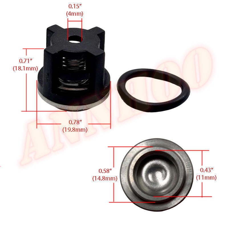 AR1828 Check Valve Kit ORIGINAL Annovi Reverberi Fits RRV, RKV, XRCV Models 18mm