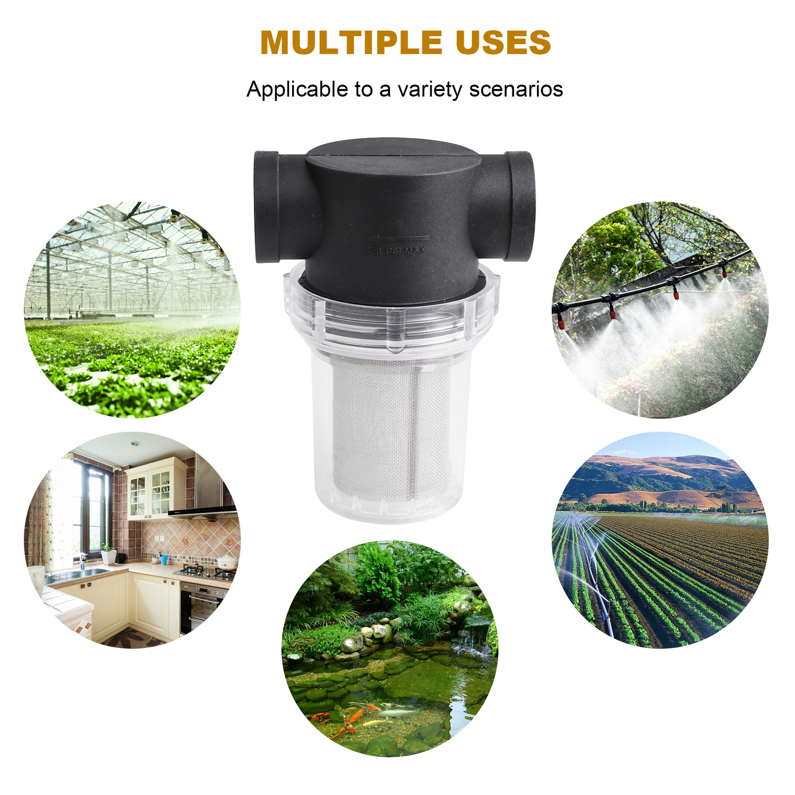 Water Filters Black for Greenhouse Irrigation Agricultural Irrigation