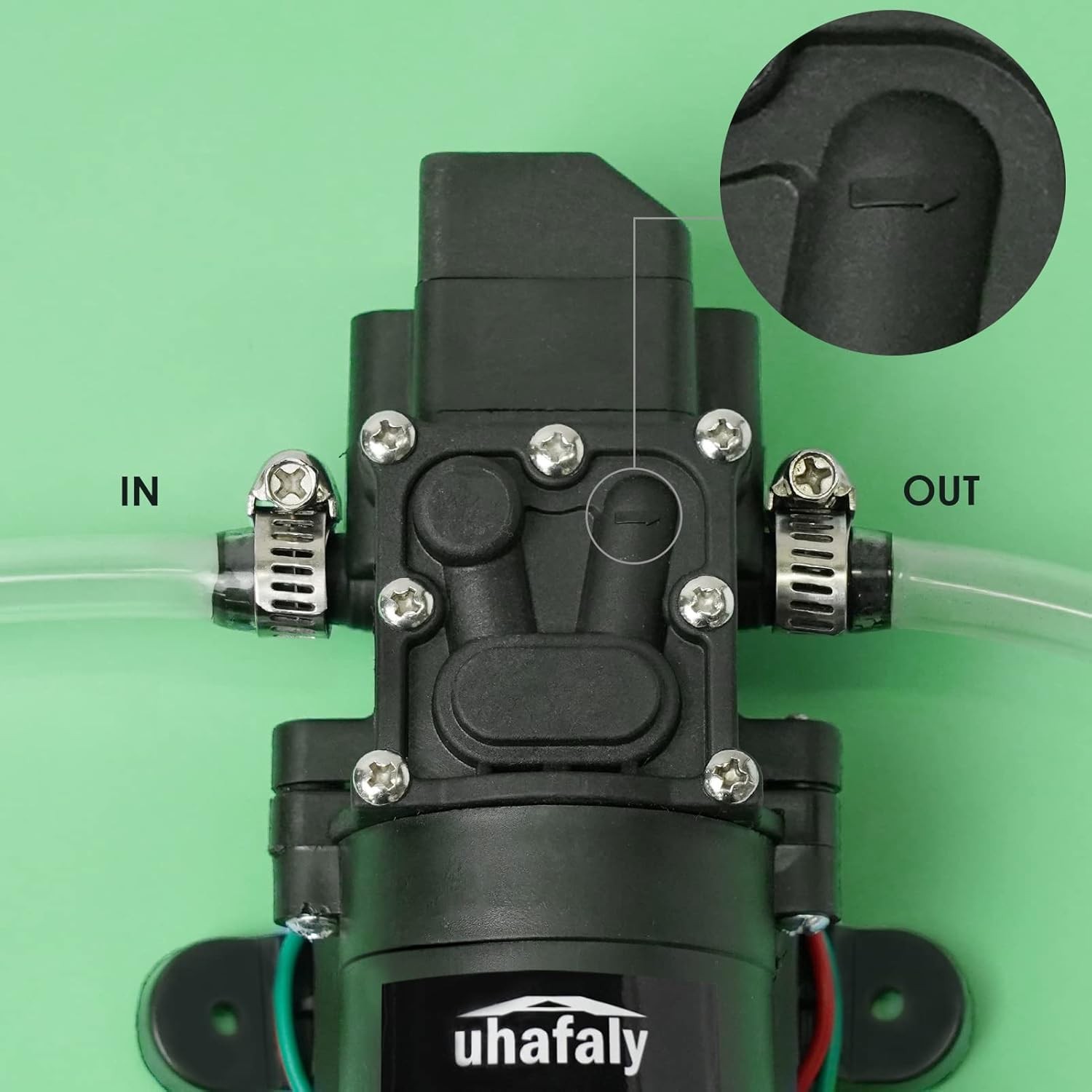 12V DC Fresh Water Pump with 2 Hose Clamp 12 Volt Diaphragm Pump Self Priming