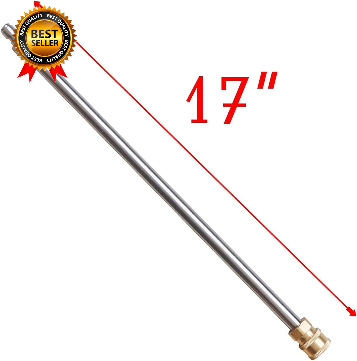 Pressure Washer Extension Wand, 17 Inch Stainless Steel with 1/4″ Quick