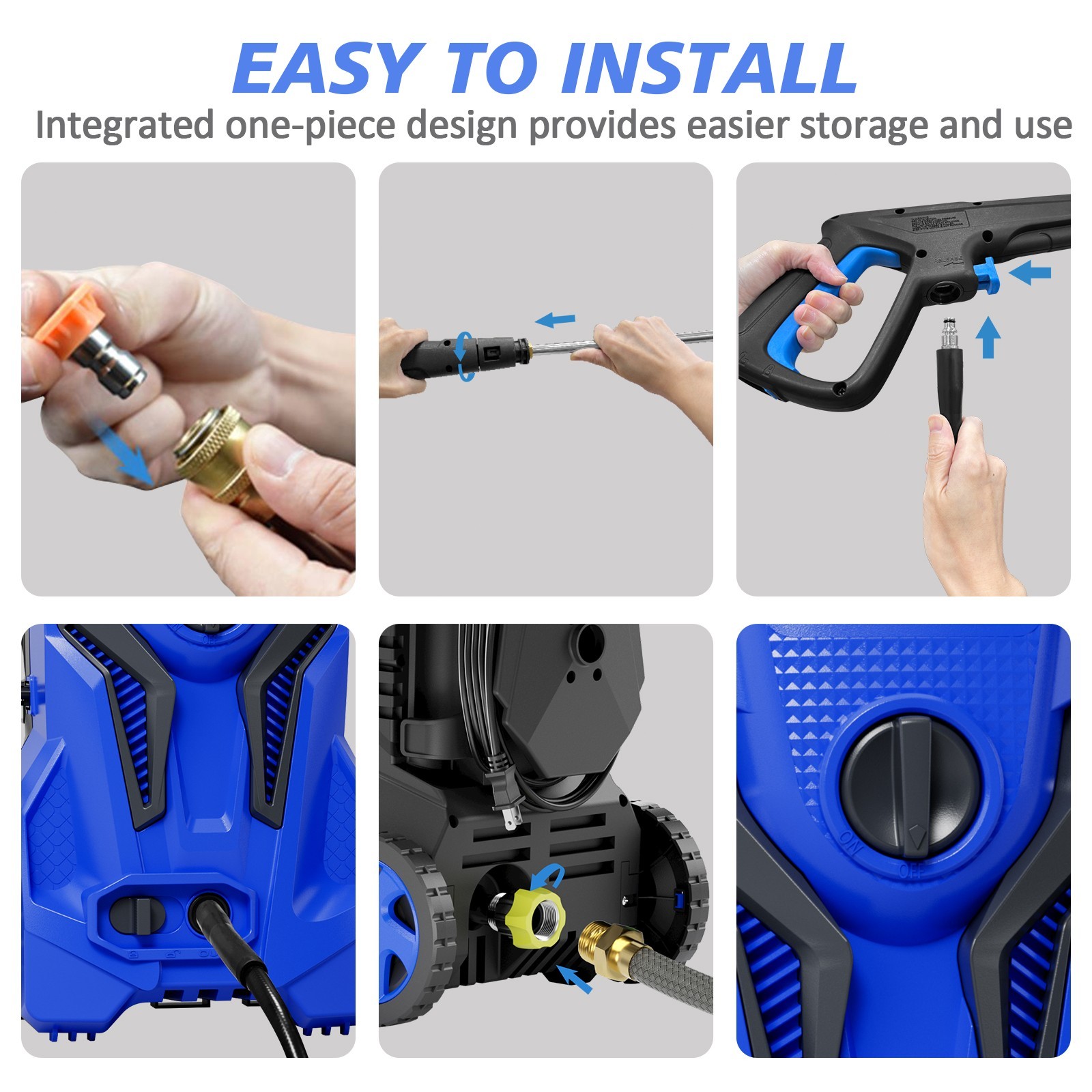 Electric Pressure Washer 4800 PSI 2.9 GPM Pressure Washer with 25 FT Hose