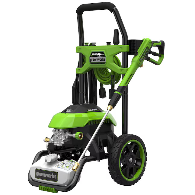Greenworks GPW2201 2200-PSI 1.2-GPM Water Electric Pressure washer 4 Spray Tip