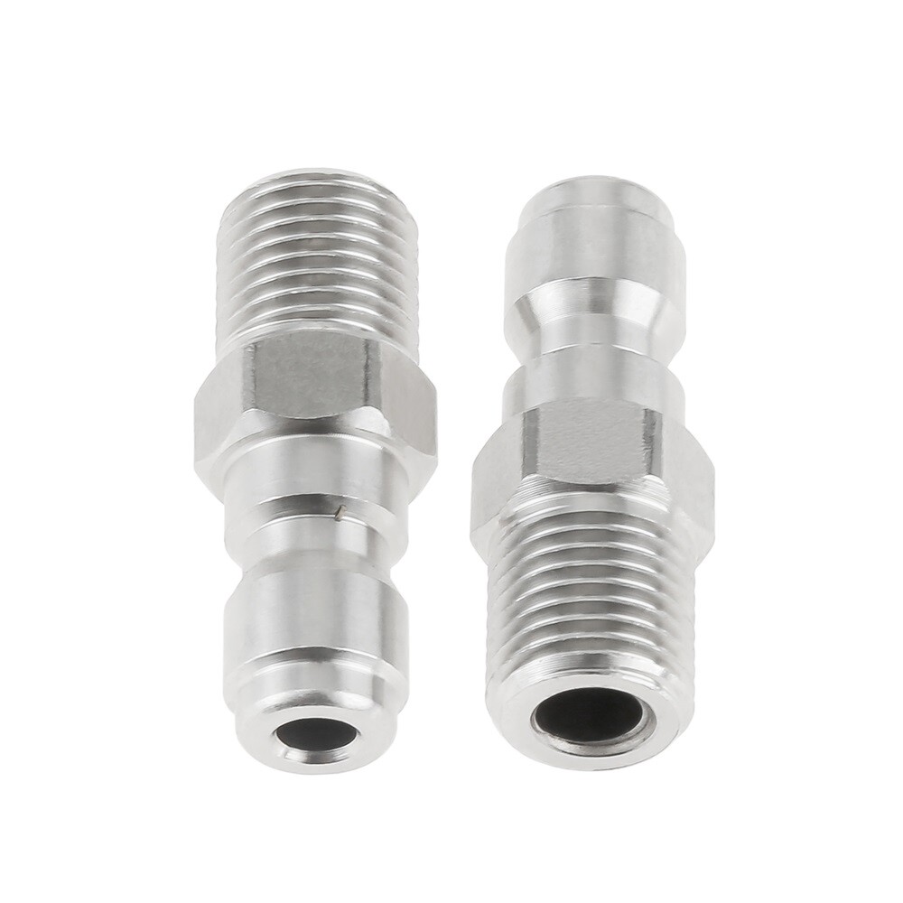 2 Pack High Pressure Washer 1/4 Quick Connect Fittings one-touch coupler