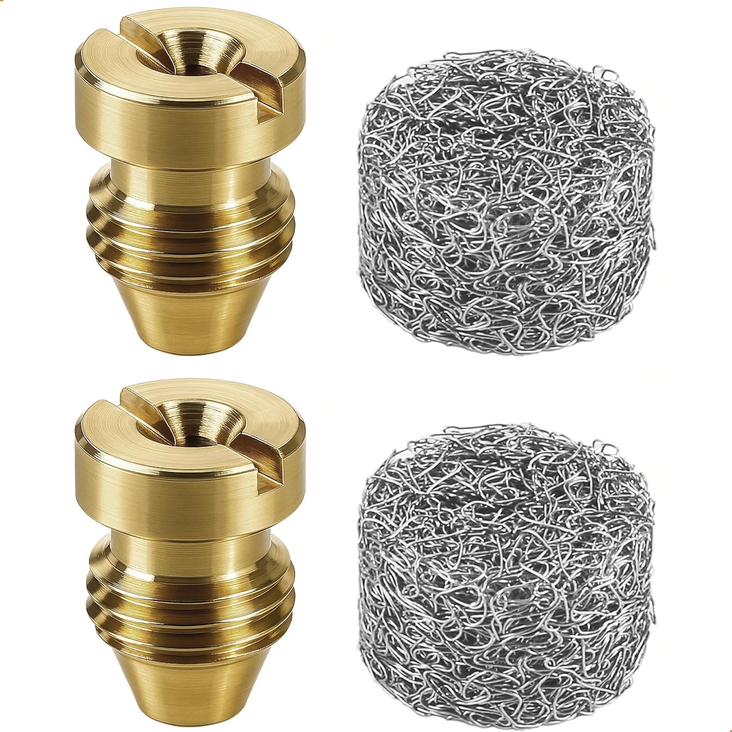 2-Piece Brass Foam Cannon Orifice Nozzle Set, 1.1 mm for Optimal Foam Generation