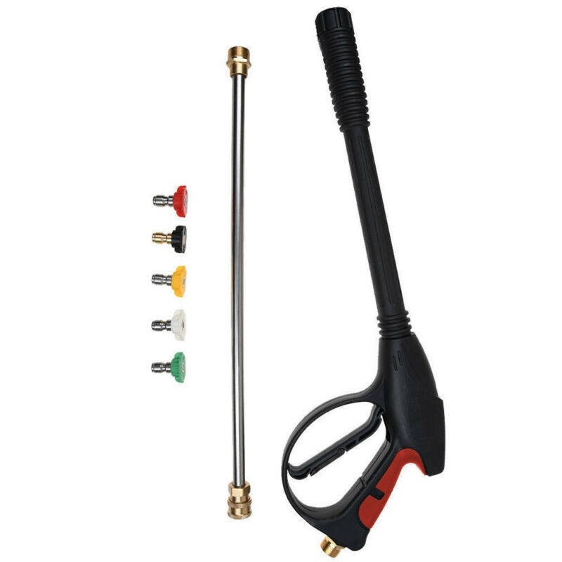 4000 PSI Pressure Washer Gun with Replacement Wand Extension 5 Nozzle Tip M22-14