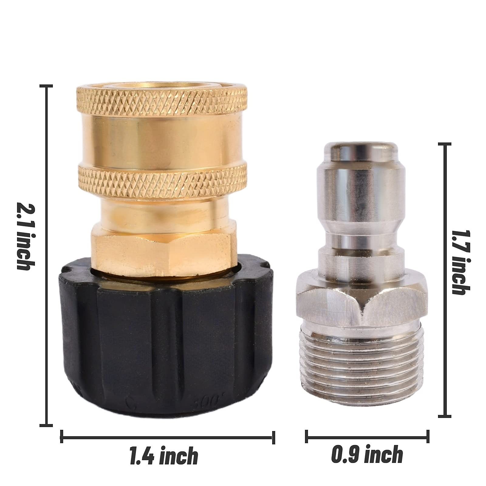 Pressure Washer Adapter Set, M22 to 3/8” inch Quick Connect Kit for Pressure…