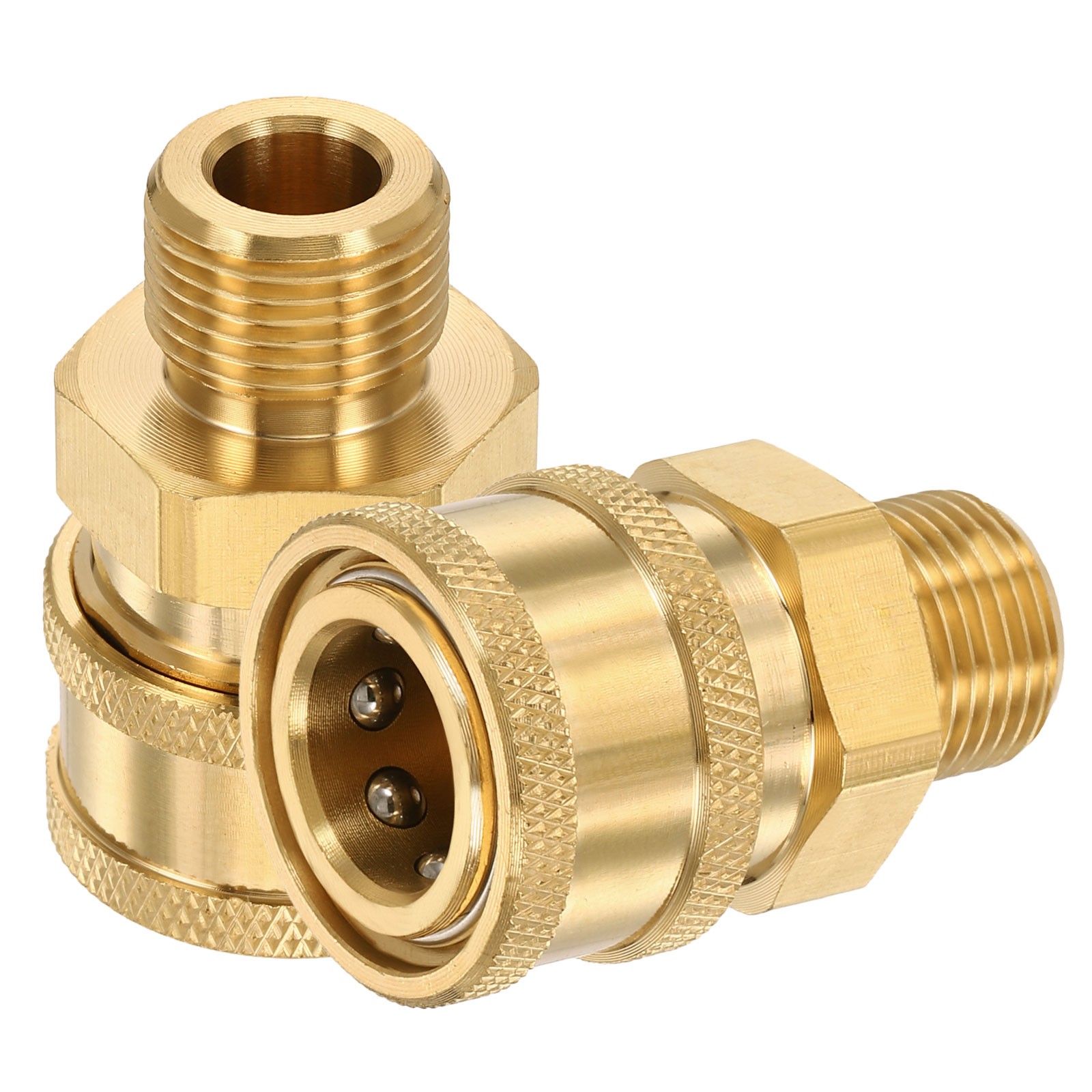 2Pcs Pressure Washer Adapter, 3/8″ Female Quick Plug to G3/8″ Male Brass Flat