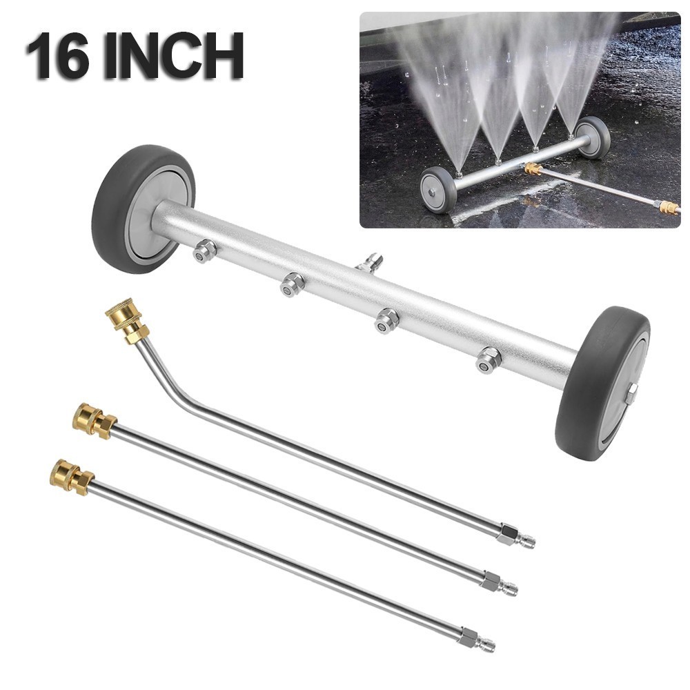 4000PSI Under Car Pressure Washer Undercarriage Cleaner Underbody Wash Broom 16″