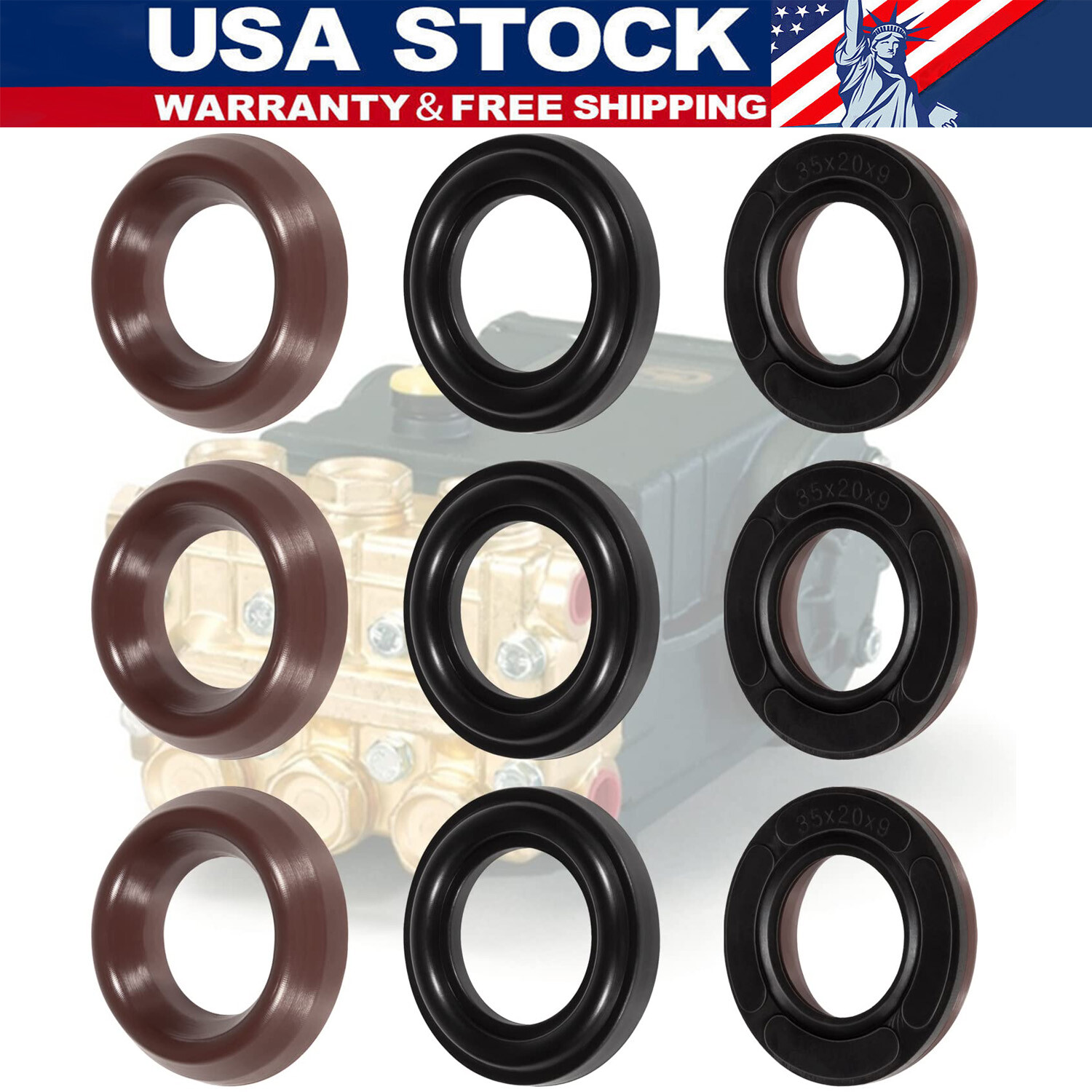 Kit 69 GP Interpump General Pump Packing Kit 20mm Repair Seal TS1511 TS2010