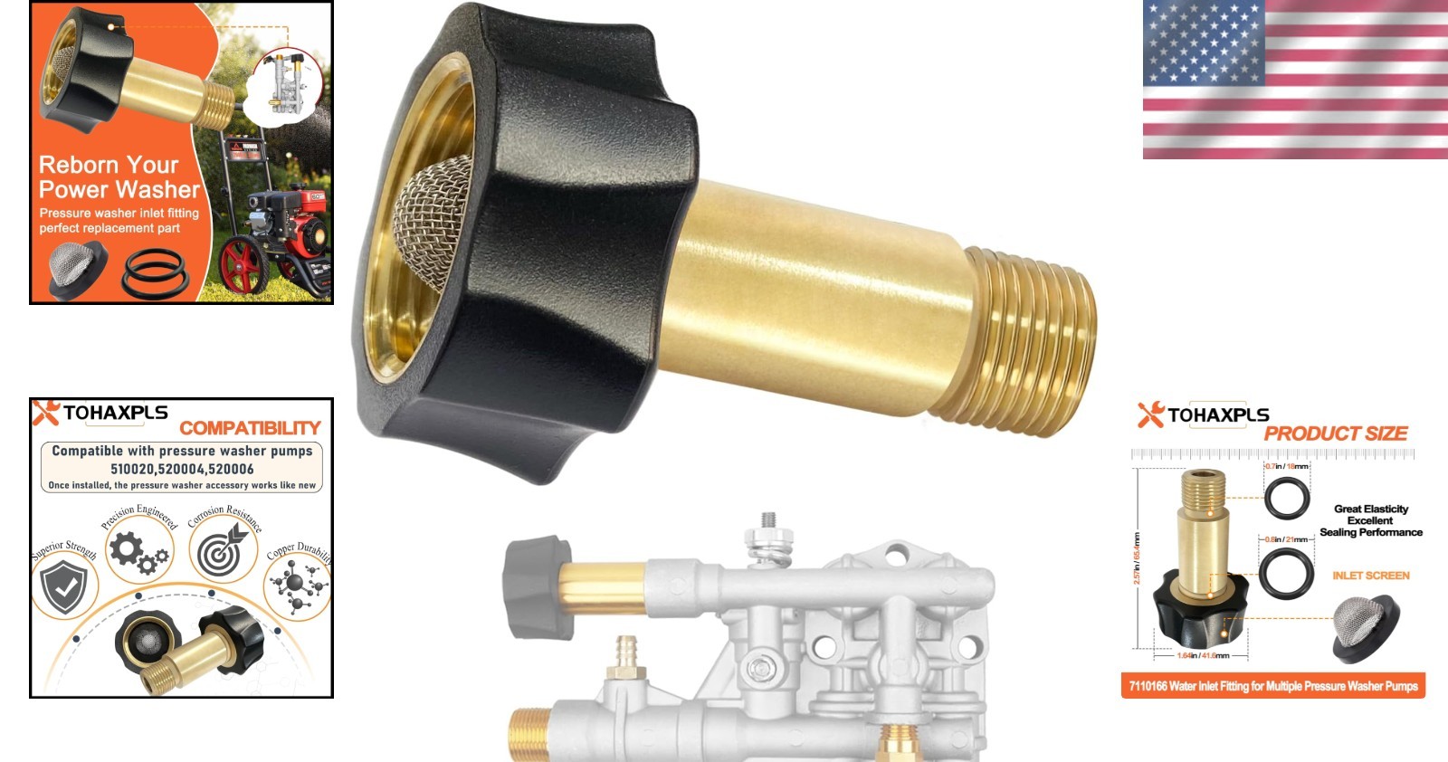 Upgrade Your Cleaning: 7110166 Water Inlet Fitting for Simpson Pressure Washers