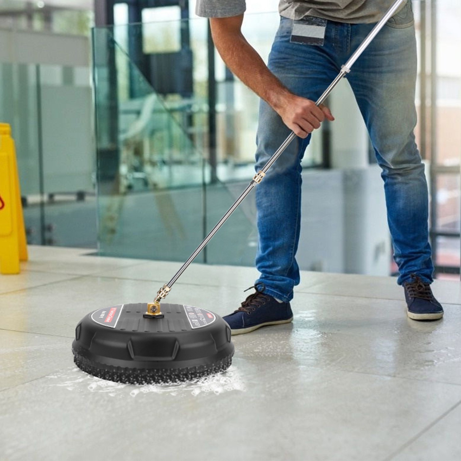 15″ Pressure Washer Surface Cleaner 4000 PSI Power Washer Driveway Broom
