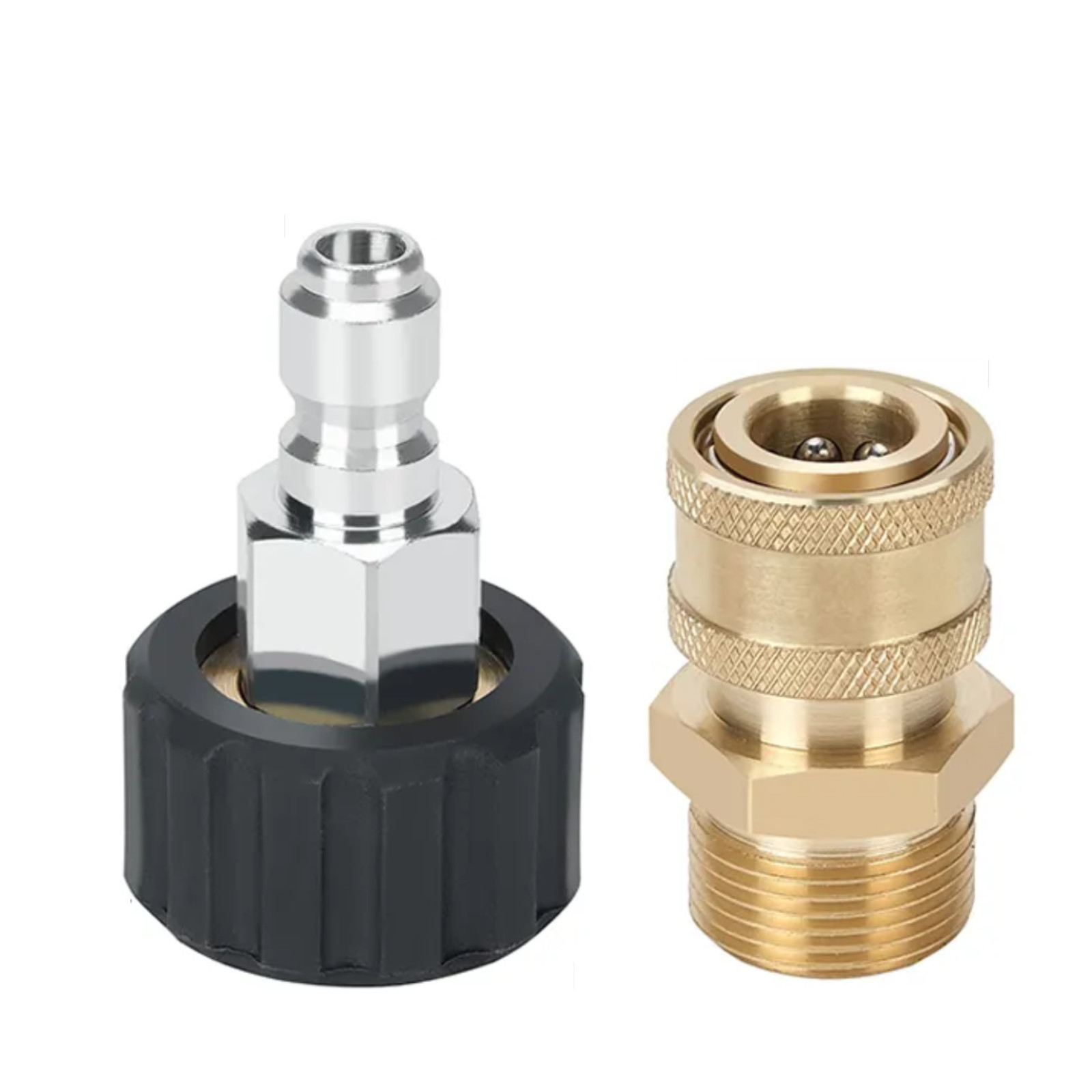 High Pressure Washer Adapter Set Quick Connector M22 (M22-14MM) to 3/8” & 1/4”