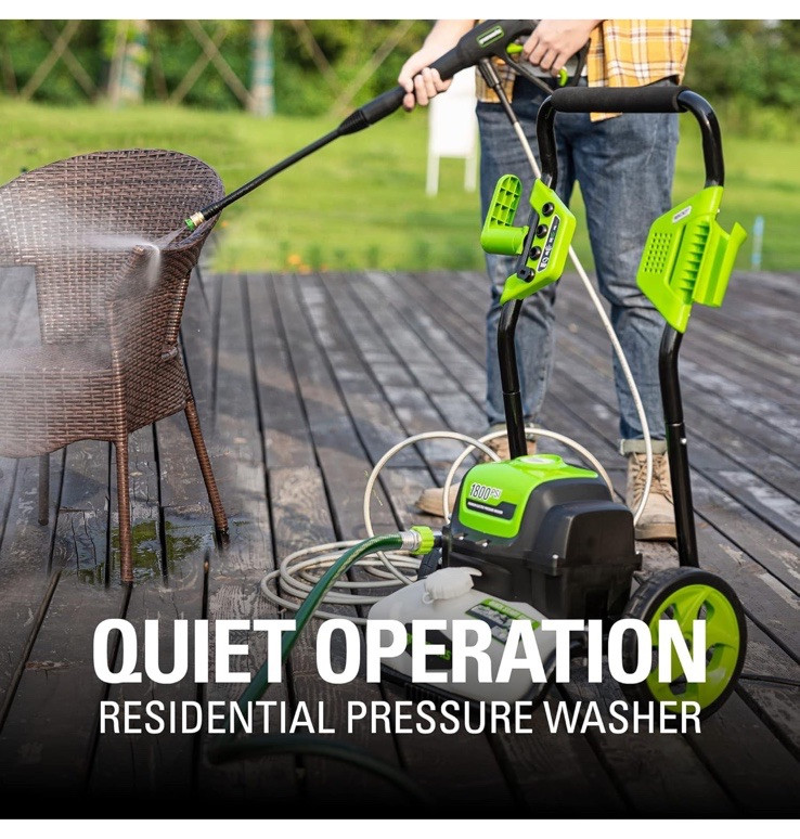 1800 PSI 1.2 GPM Pressure Washer (Open Frame) PWMA Certified