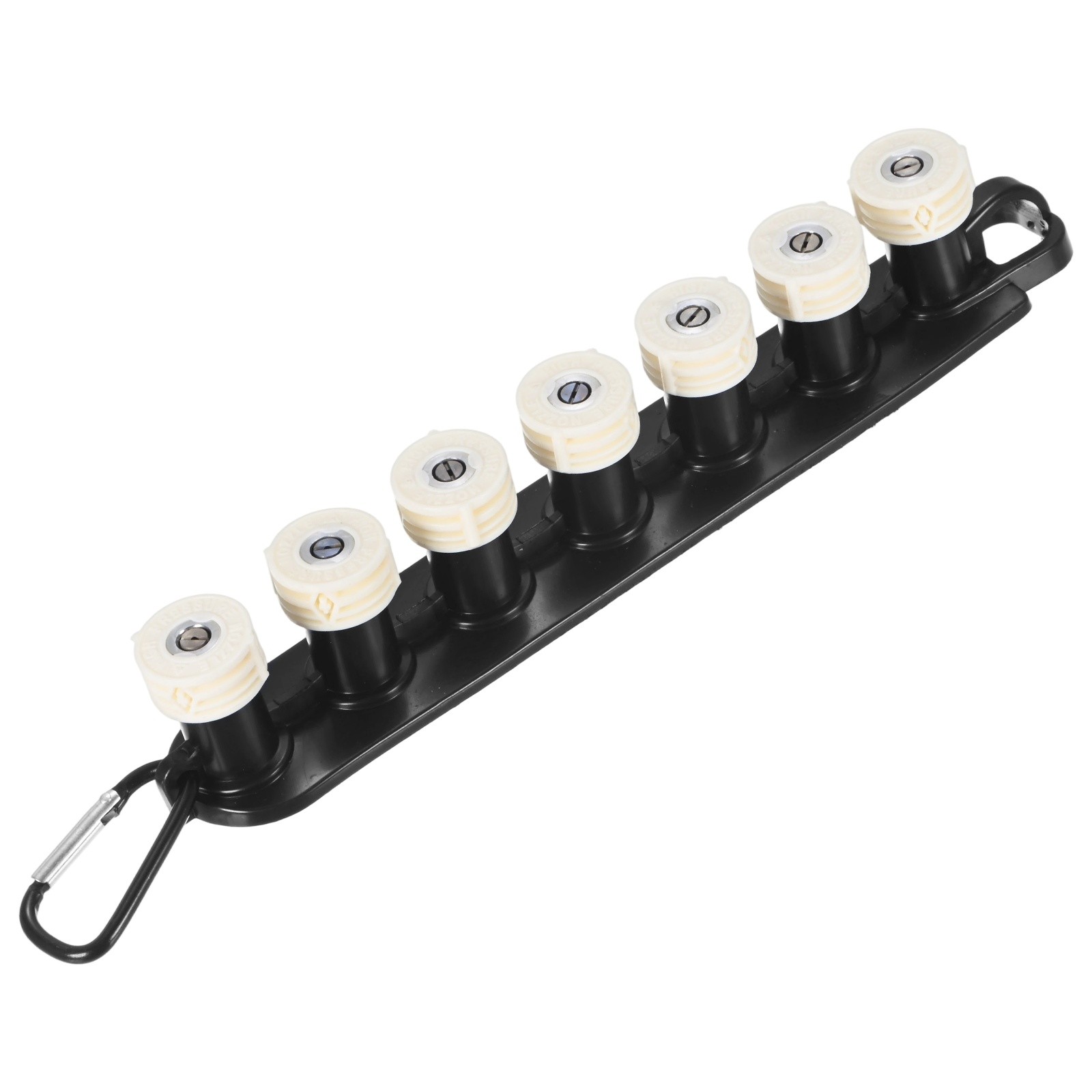 7-Pack 1/4″ Quick Connect, Orifice 4.0 Pressure Washer Tips with Holder [White]