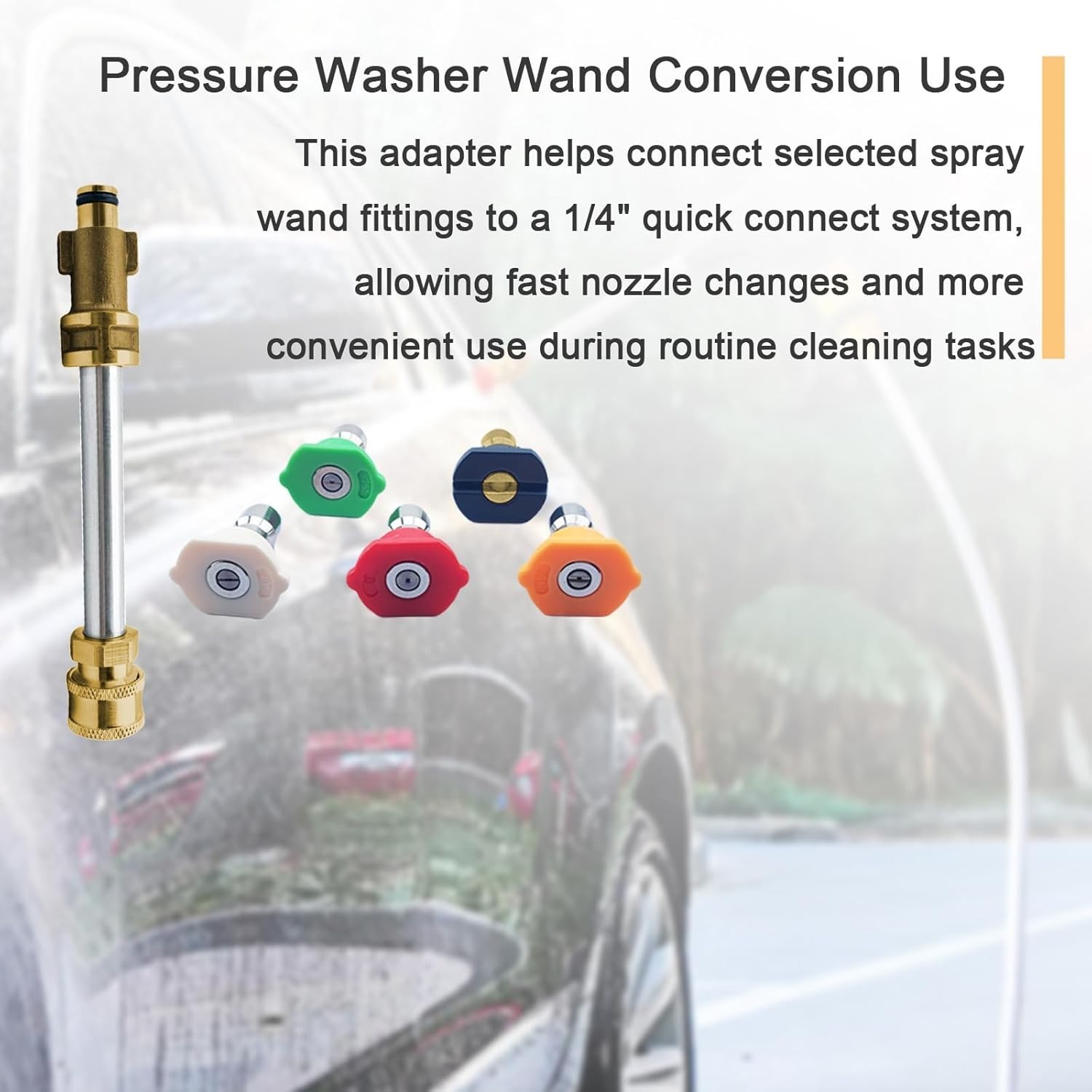 Pressure washer accessory kit replaces 16 inch pressure washer with 5 nozzles an