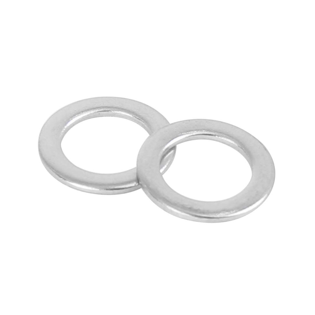 55pcs M8 x 13mm x 1mm Flat Washer Stainless Steel Car Fastener Sealing Gaskets