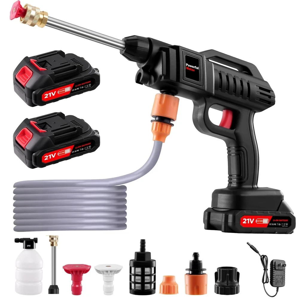 Cordless Pressure Washer 21V, 870PSI Portable Battery Pressure Power Washer