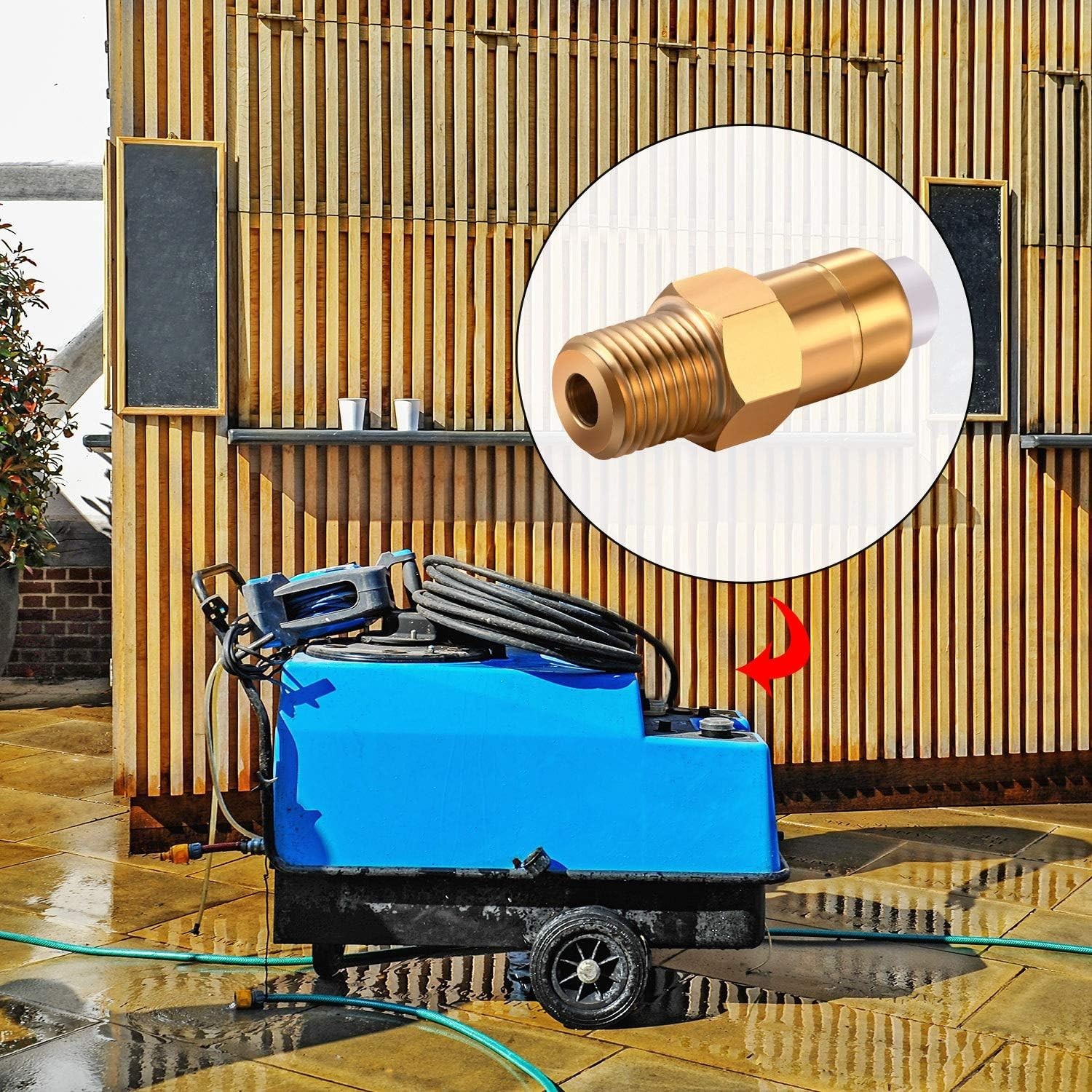 Universal 2 Pcs 1/4 in Brass Thermal Release Valve for Standard Pressure Washers
