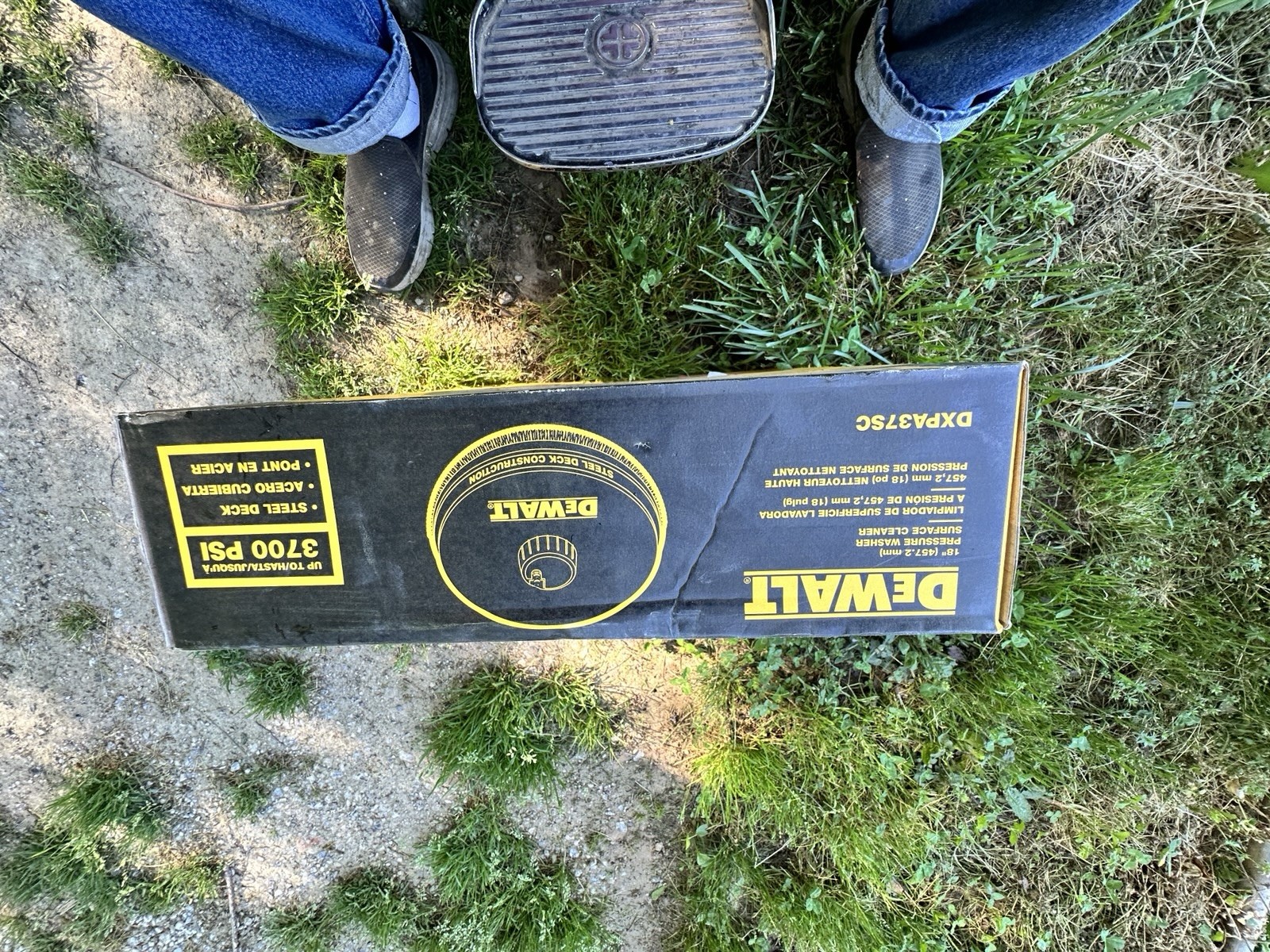 DEWALT 18″ PRESSURE WASHER SURFACE CLEANER – STEEL DECK # DXPA37SC