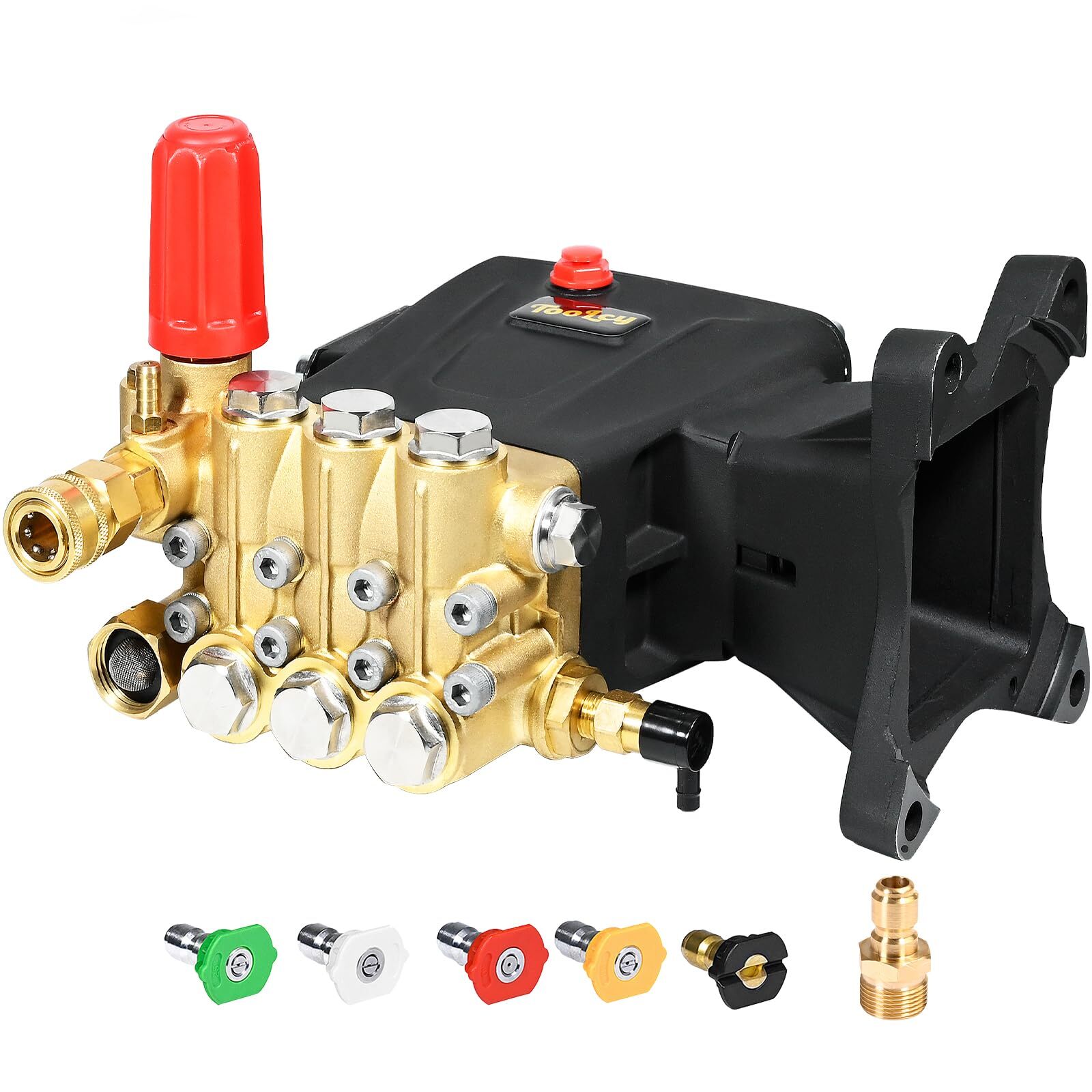 Pressure Washer Pump 3600-4400 PSI Max 4.4 GPM, 1 inch Shaft Horizontal Triplex