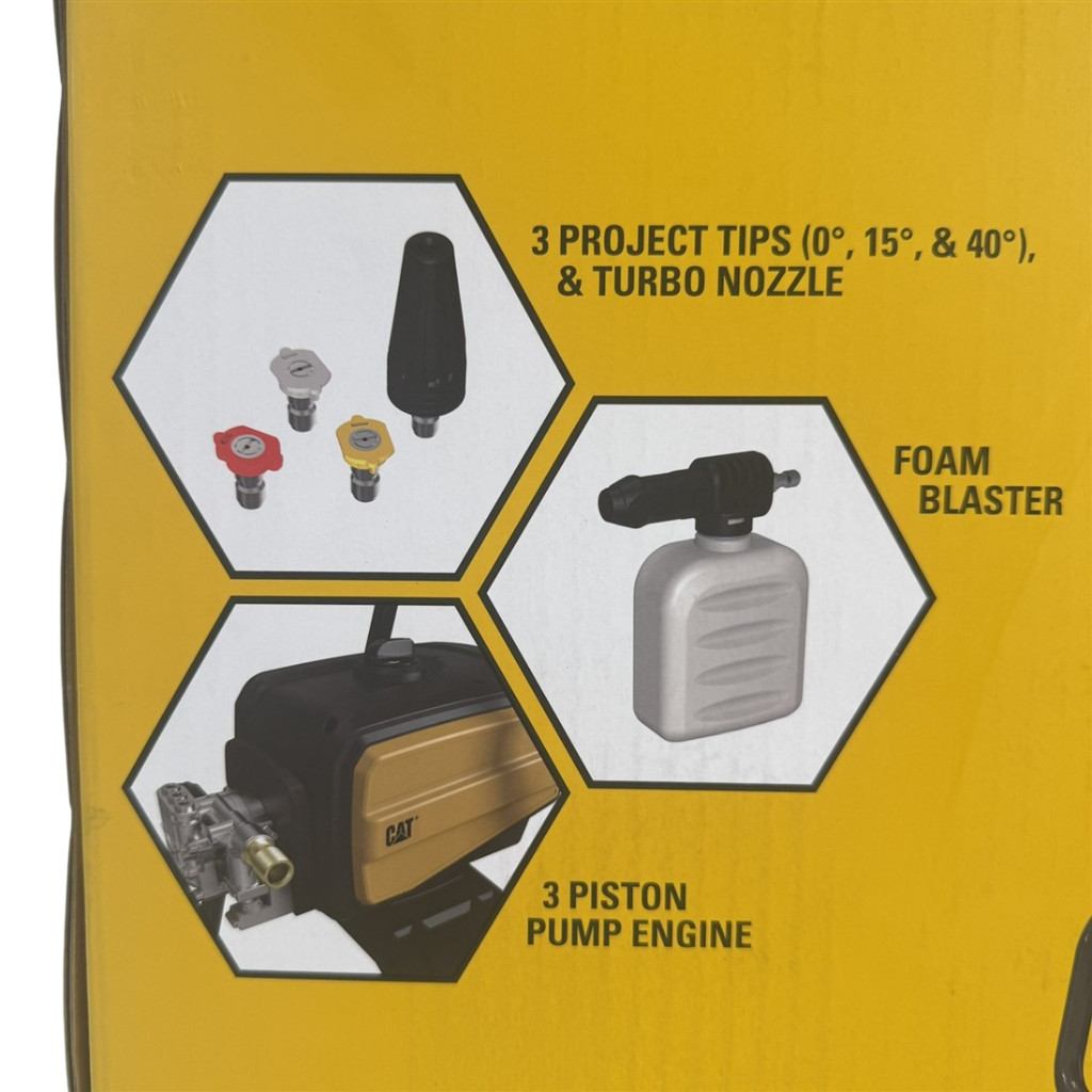 CAT Caterpillar NEW 2200 PSI Electric Pressure Washer Turbo Nozzle 3 Tip 1.2GPM