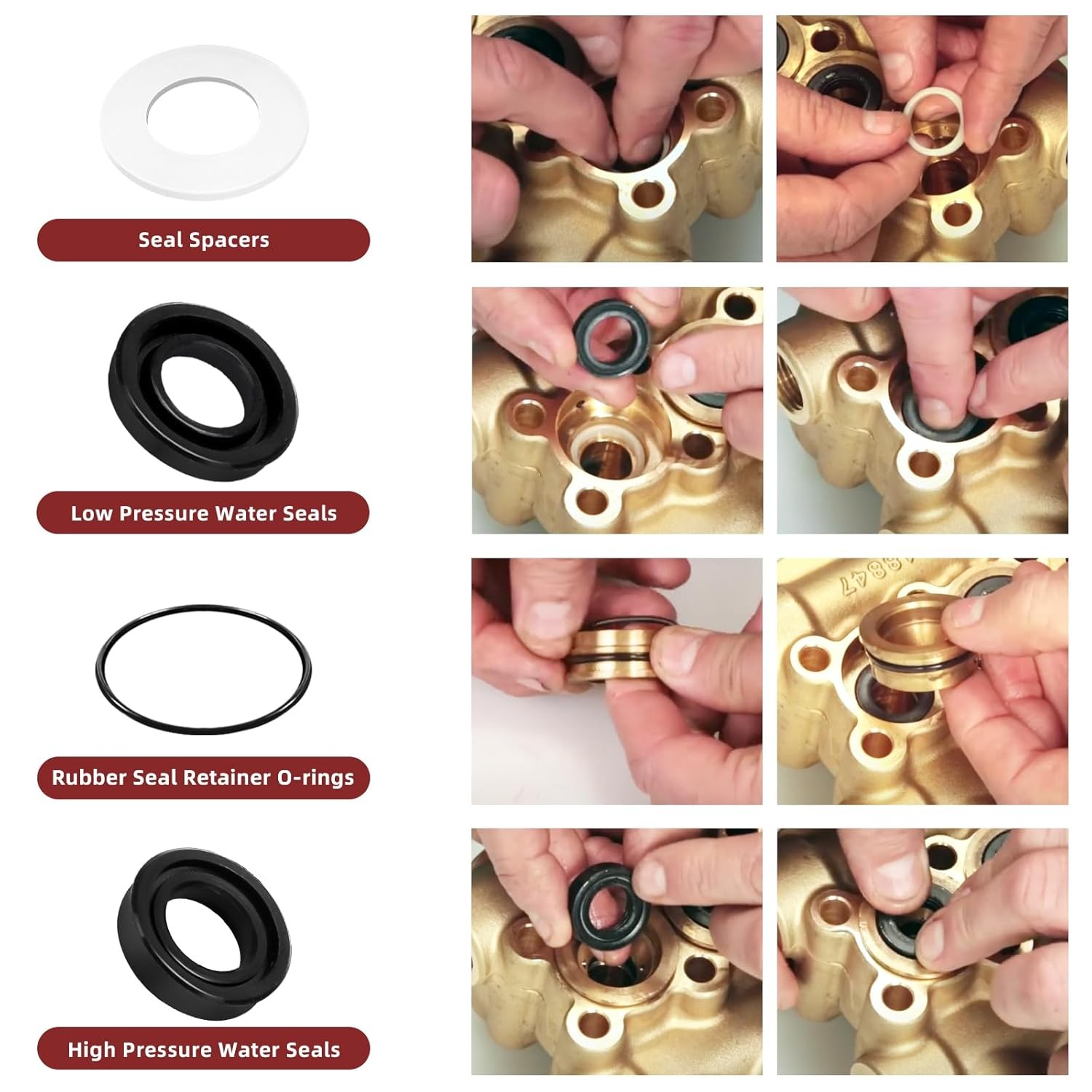 Pressure Washer Pump Seal Kit for Simpson Cleaning Pump Seal Replacement Repair