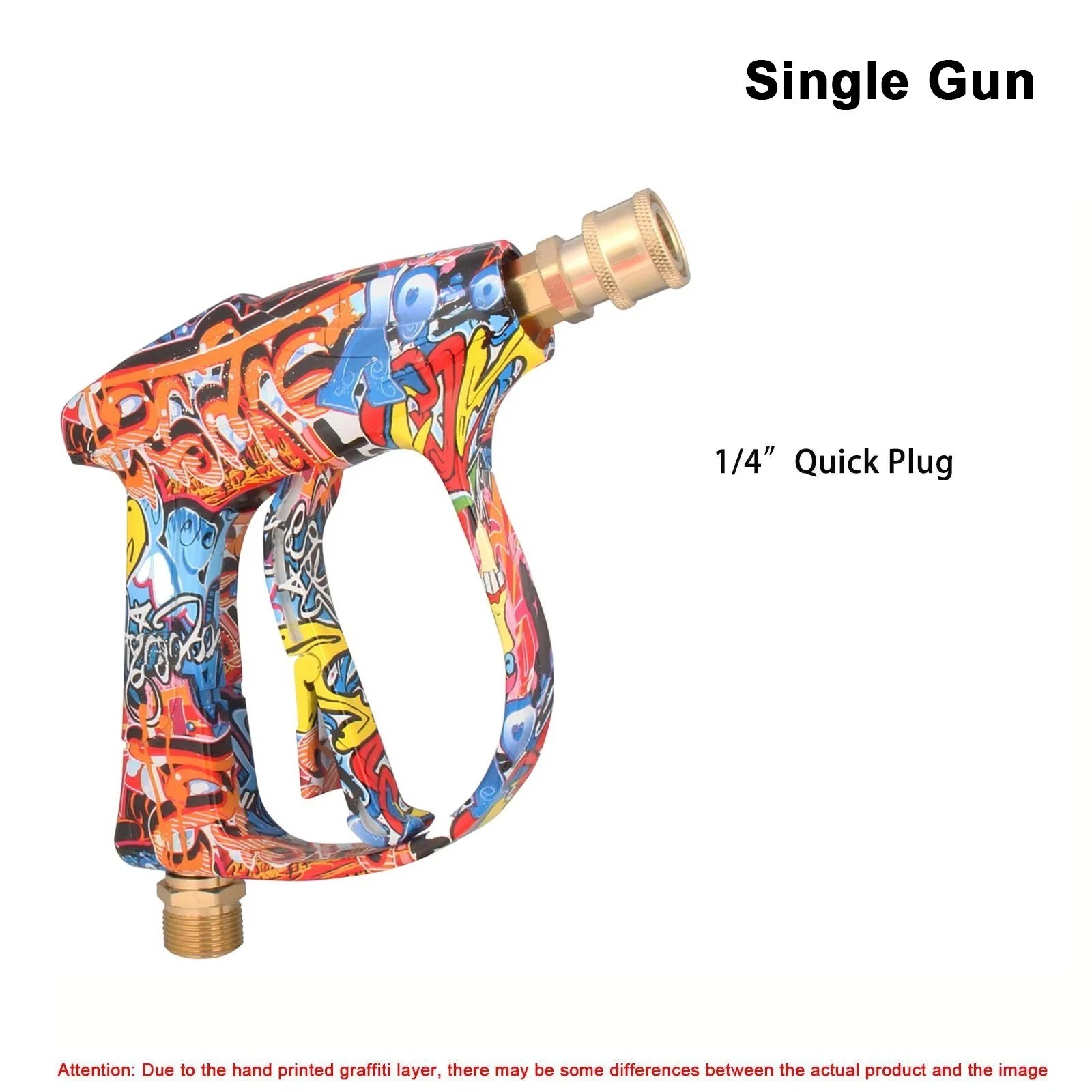 4350PSI High Pressure Water Gun with Graffiti Design, 1L Foam Cannon & 1/4″ Quic