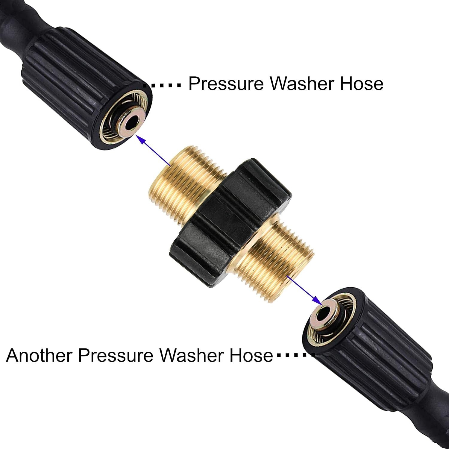 Durable 9-Pack Pressure Washer Fittings – M22 Brass Connectors for 5000 PSI