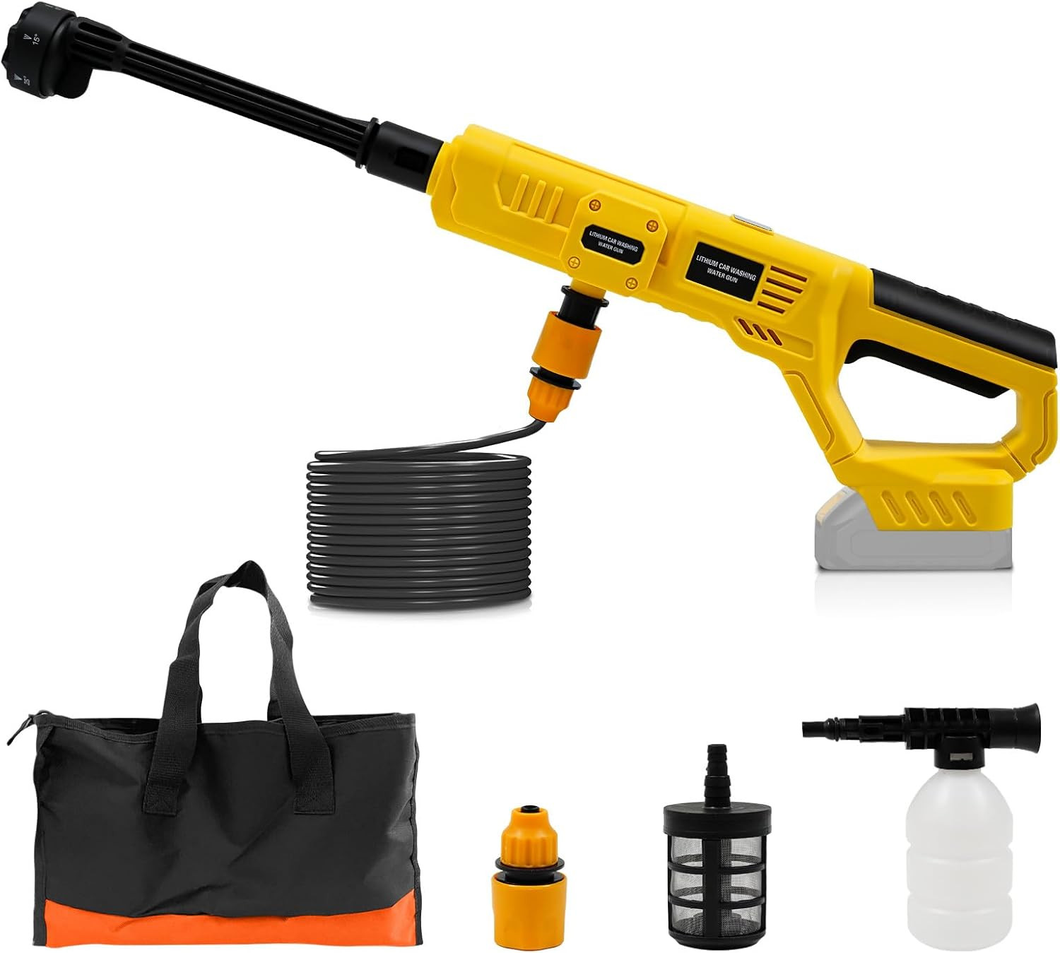 Cordless Portable Cleaning Tool Compatible with Dewalt 20V Battery, 800 PSI Brus