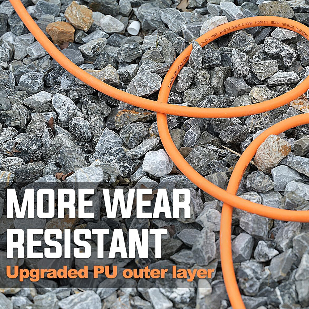 YAMATIC Pressure Washer Hose Wear-Resistant Kink Free Power Washer Hose 1/4″ M22