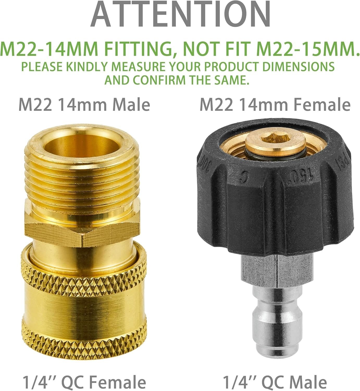 45° Curved Pressure Washer Extension Wand with Quick Connect & Brass Fittings