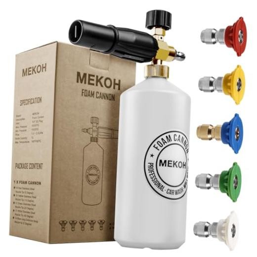 Foam Cannon for Pressure Washer, 4000psi Car Wash Foam Gun, 1 Liter 1.25mm