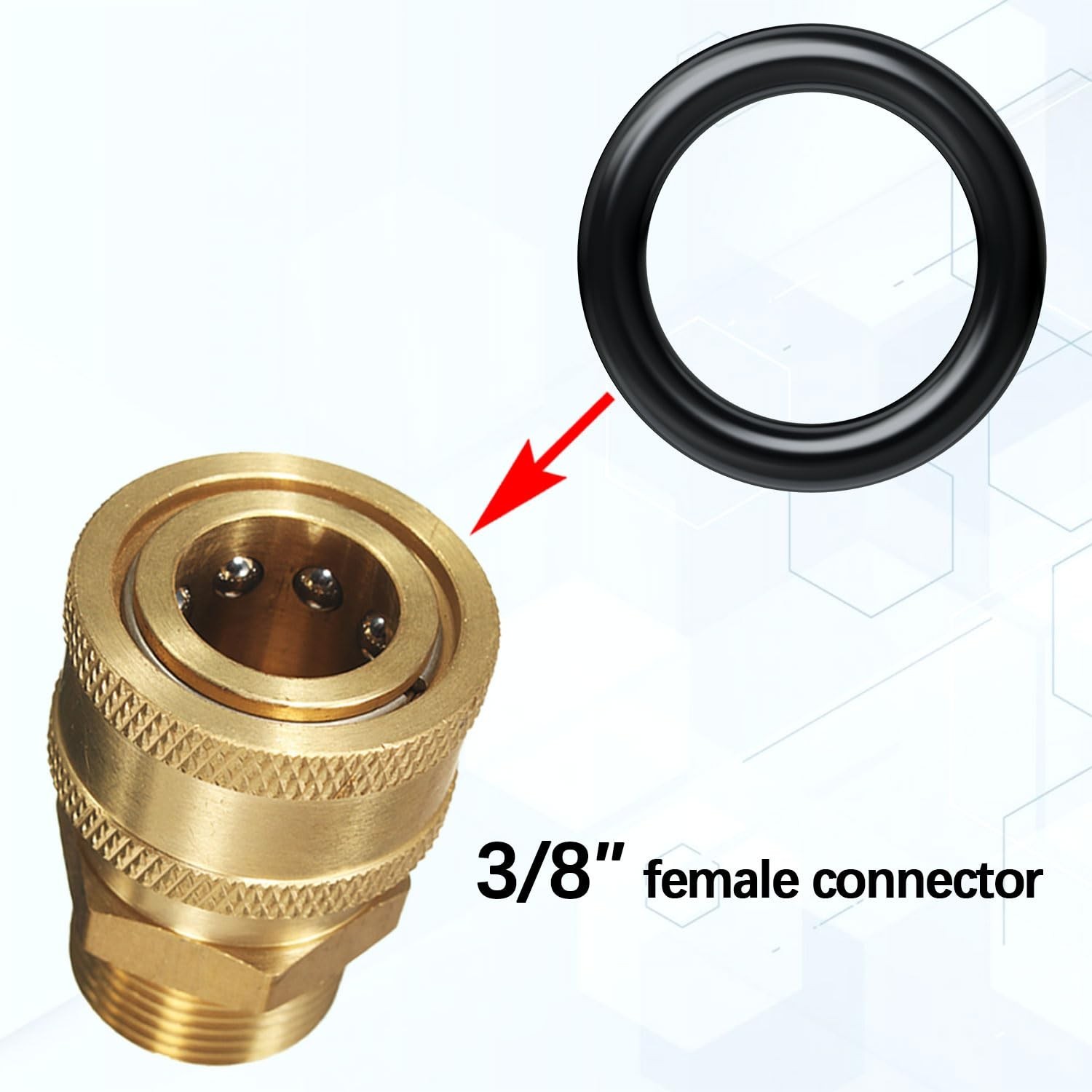 40 Pack O-Rings Power Pressure Washer Replacement for 3/8″ Quick Connect Coup…