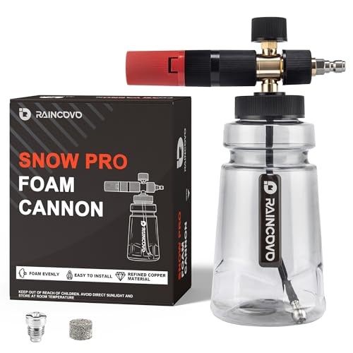 Foam Cannon Wide Mouth for Pressure Washer, Thick Snow Foam 254.1 cubic inches