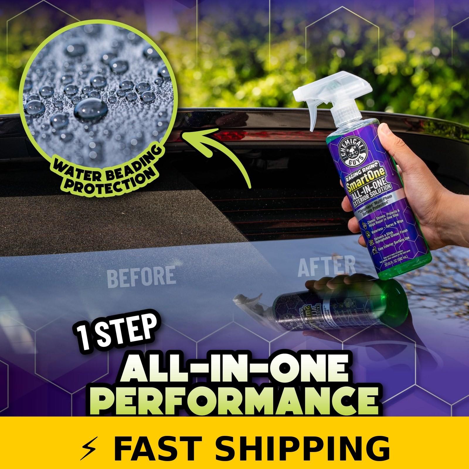Chemical Guys Raging Rhino Waterless Car Wash, 20 Fl Oz