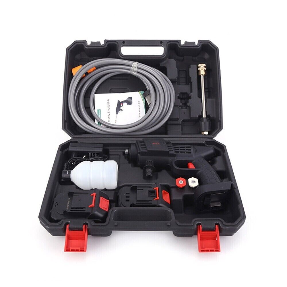 Cordless Electric High Pressure Water Spray Gun Portable Car Washer Cleaner Tool