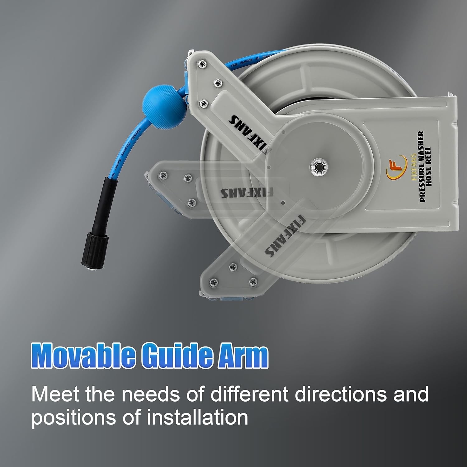 1/4″ x 60ft Retractable Pressure Washer Hose Reel Power