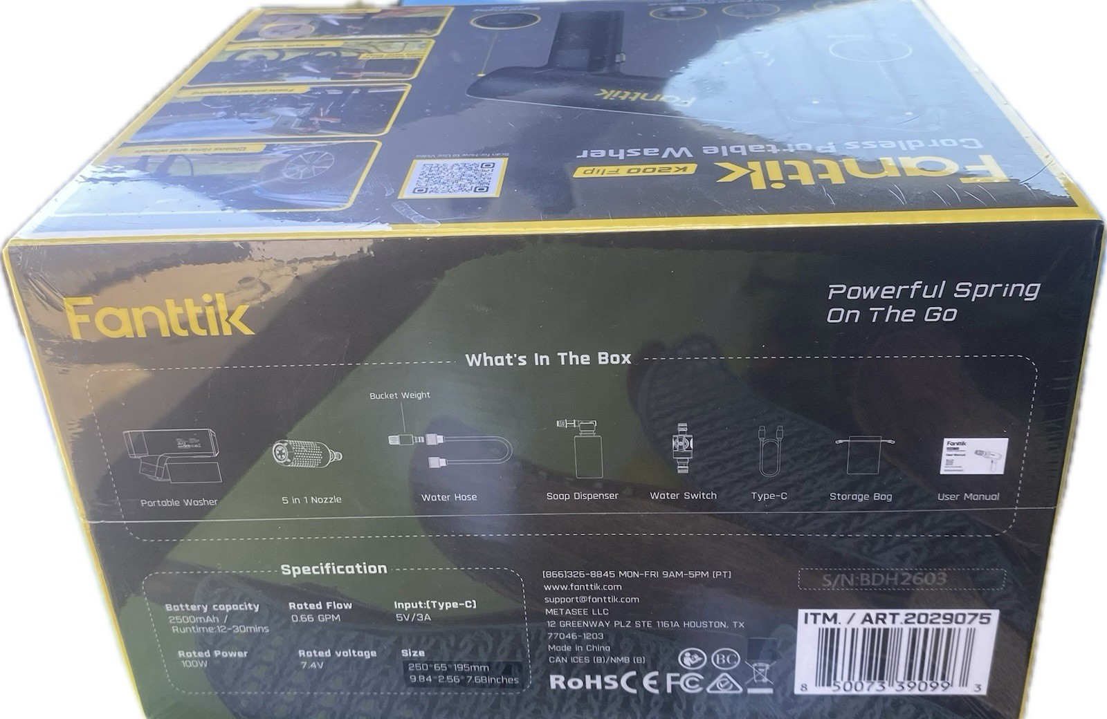 Fanttik K200 Flip Cordless Portable Washer 5-in-1 Nozzle OEM New Sealed